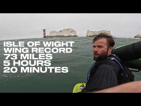 Wing Foiling 117km around the IOW in record time unassisted