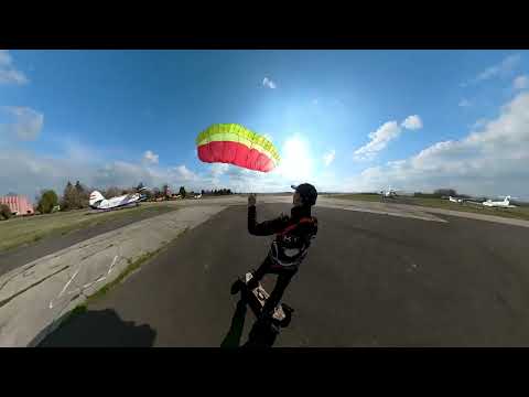 Kitech Kites  –  Parawing protoype Landboarding Insta 360 X2