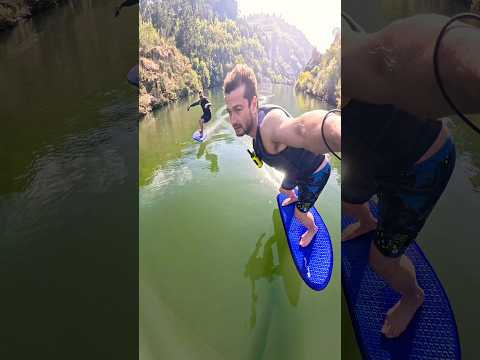 Back country efoiling on the @Fliteboard in Portugal! #courtintheact #takeflite #efoil #adventure