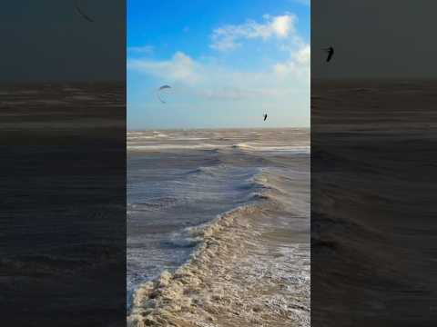British storms hit different! Filming epic storm sesh #courtintheact #ripslix #kiteboarding #storm