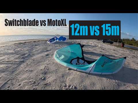12m Cabrinha Switchblade vs 15m MotoXL in 10 kts – kitesurf teszt és vélemény